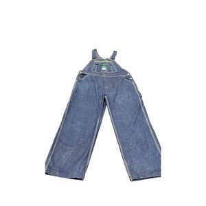 Vintage Liberty Denim Bib Overalls – Iconic Green Accents size 40x28